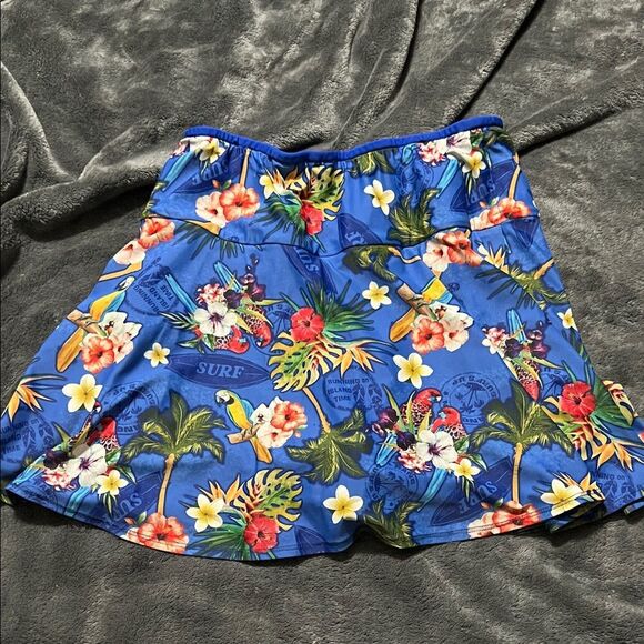 Margaritaville sparkle skirt Blue Floral Surf Shorts - Picture 1 of 4